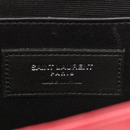 Saint Laurent Calfskin Crocodile Embossed Medium Classic Monogram Kate Tassel Satchel Red 6 of 14