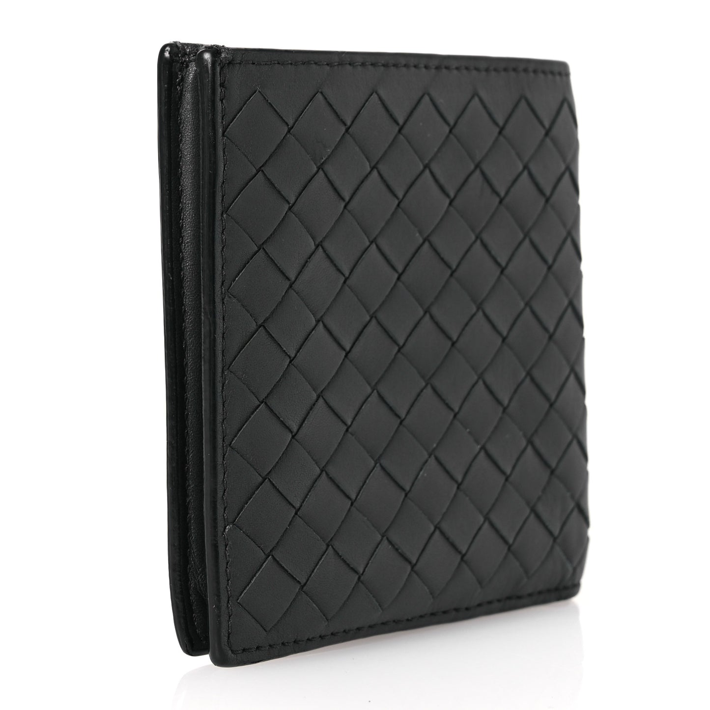 Nappa Intrecciato Bi-Fold Wallet Grey