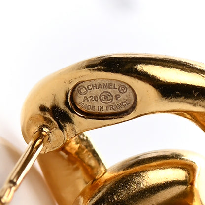 Chanel Metal CC Pick Drop Earrings Gold 4 of 4