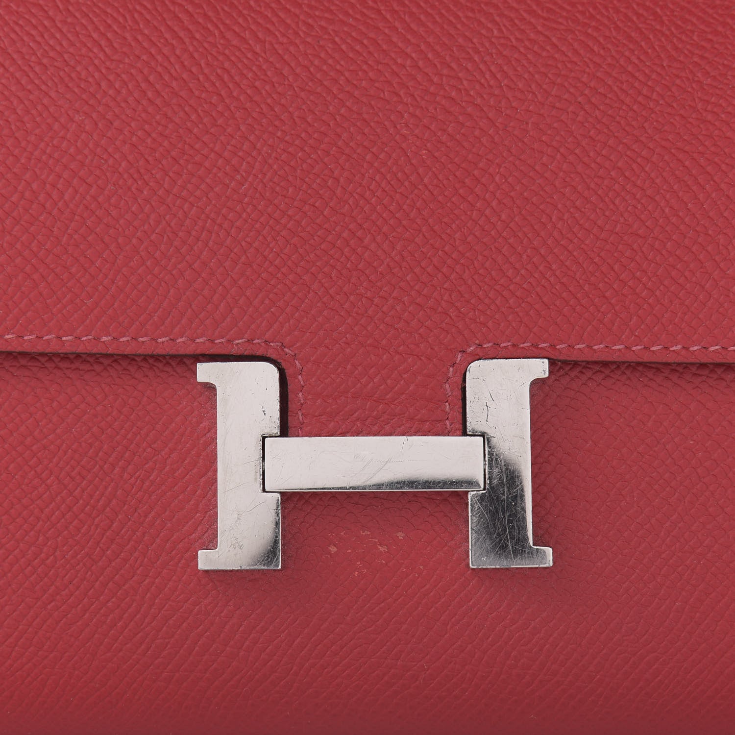 Hermes Epsom Constance Long Wallet Rouge Casaque 9 of 9