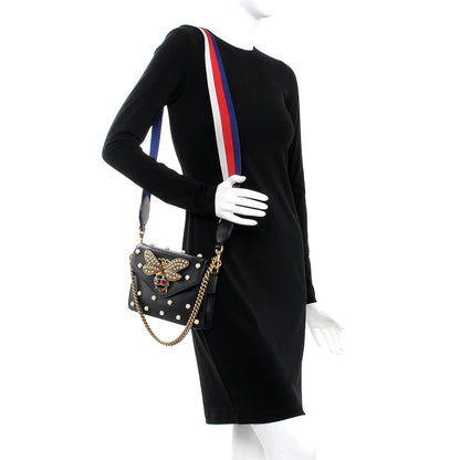 Gucci Nappa Pearl Studded Mini Queen Margaret Broadway Shoulder Bag Black 2 of 10