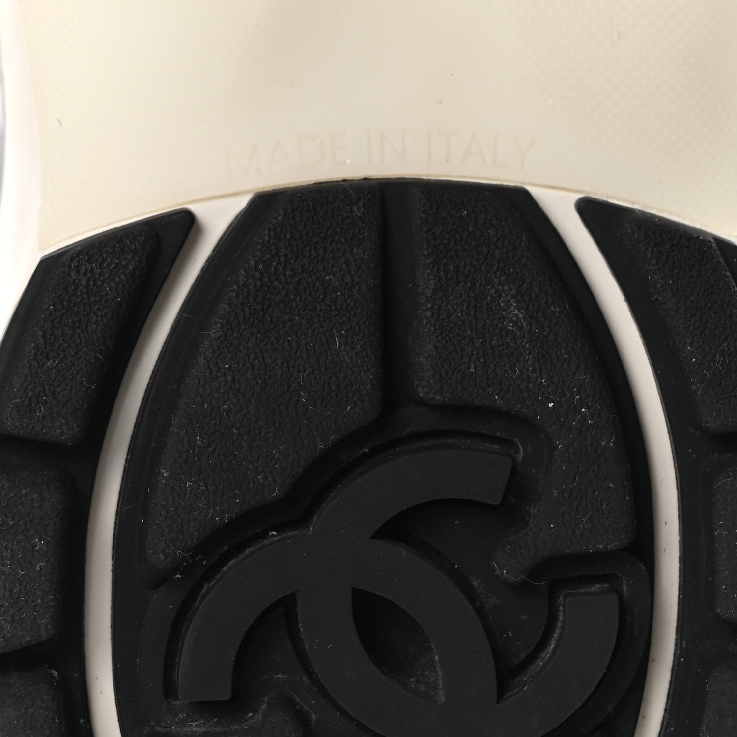 Chanel Fabric Laminated Calfskin Stretch CC Sneakers 36 White Silver 7 of 10