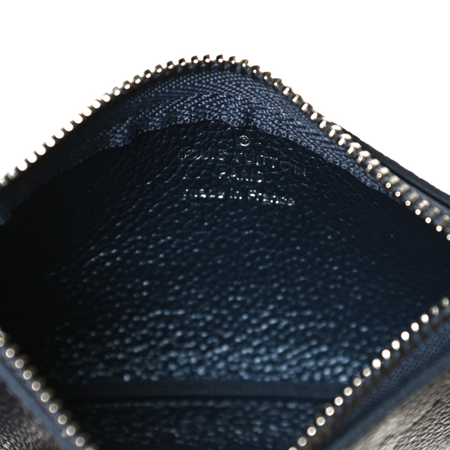 Metallic Empreinte Monogram Giant Key Pouch Navy Nacre