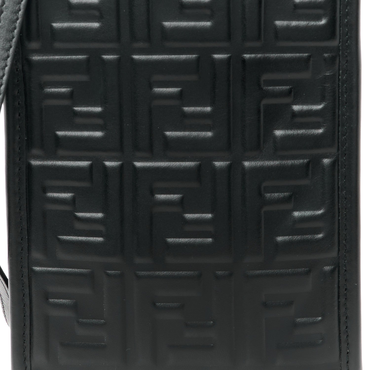 Fendi Vitello Plexiglass FF Embossed Mini Fendi Sunshine Shopper Tote Black 8 of 10
