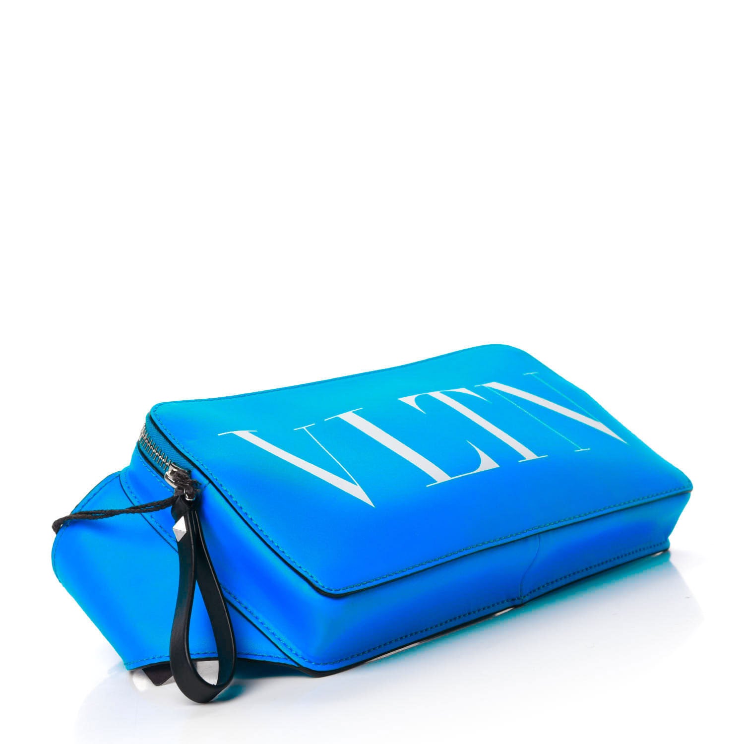 Valentino Garavani Calfskin VLTN Belt Bag Blue 4 of 9