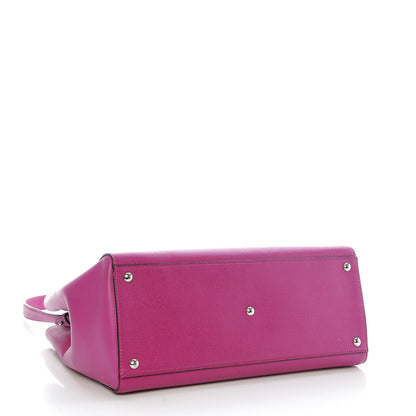 Fendi Vitello Elite Medium 2Jours Tote Magenta 4 of 6