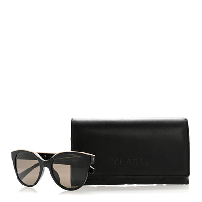 Chanel Acetate CC Butterfly Sunglasses 5414 Black Beige 8 of 8