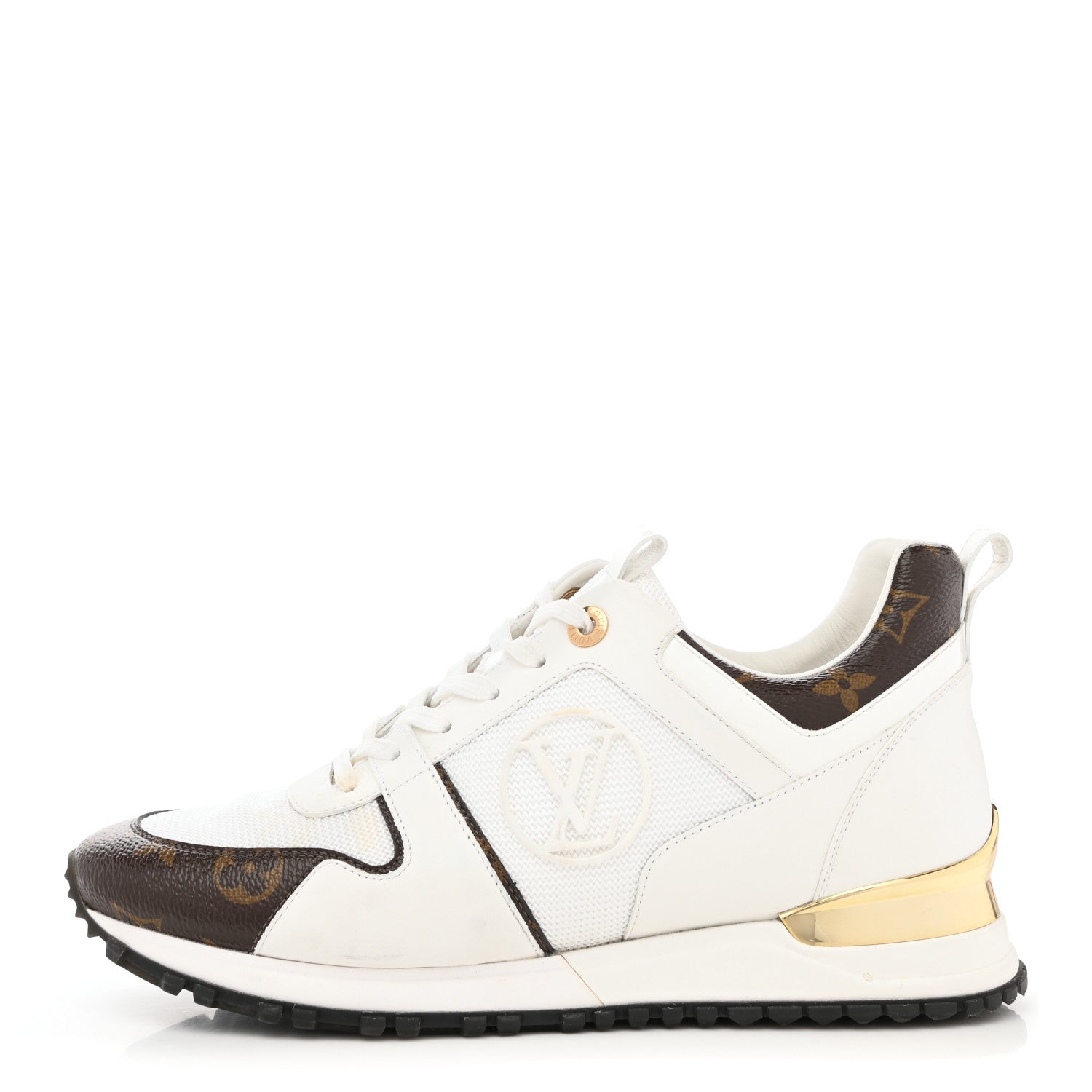Louis Vuitton Calfskin Monogram Run Away Sneakers 38.5 White 1 of 21