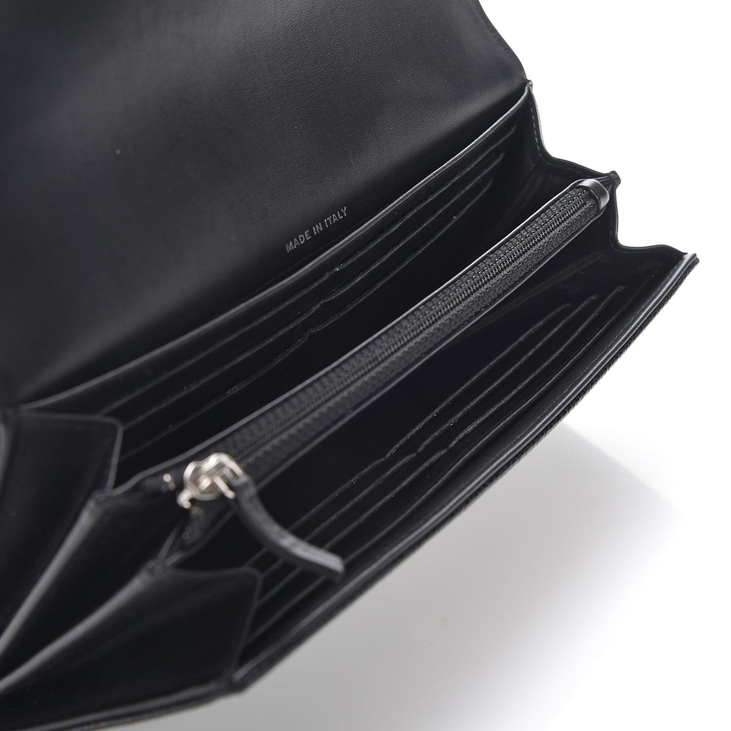 Caviar Timeless CC Large Gusset Flap Wallet Black