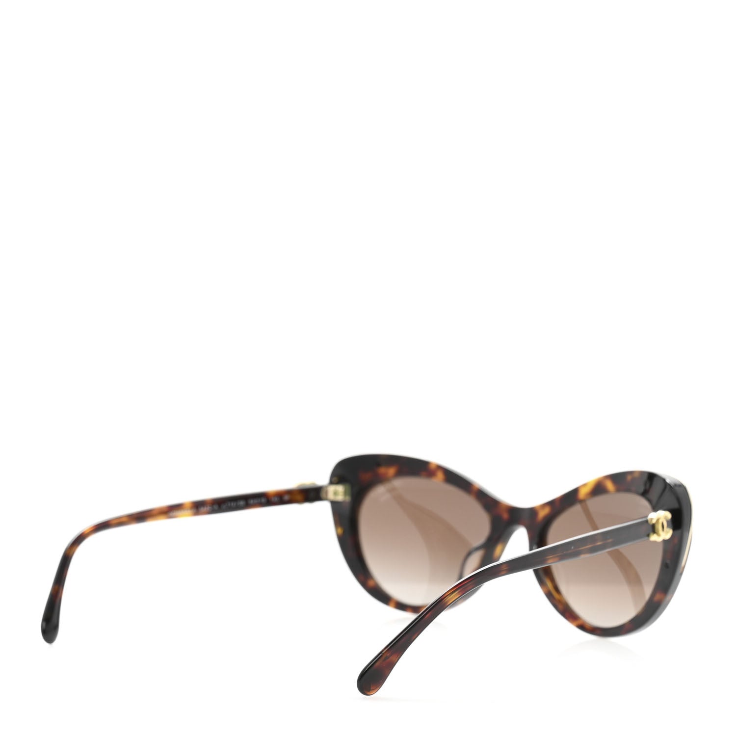 Chanel Acetate Polarized Cat Eye CC Sunglasses 5432-A Tortoise 4 of 8