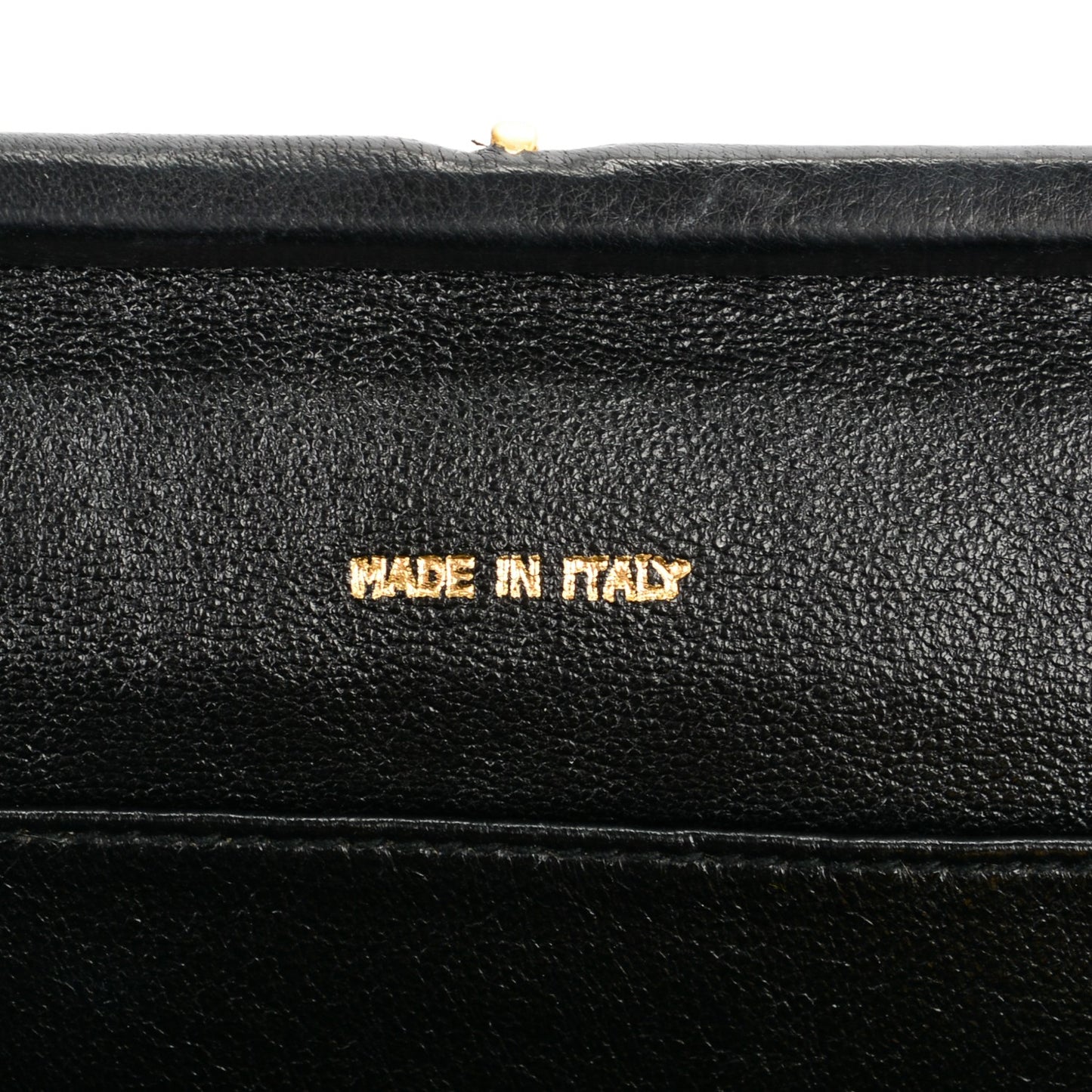 Lambskin Quilted Framed Evening Bag Black