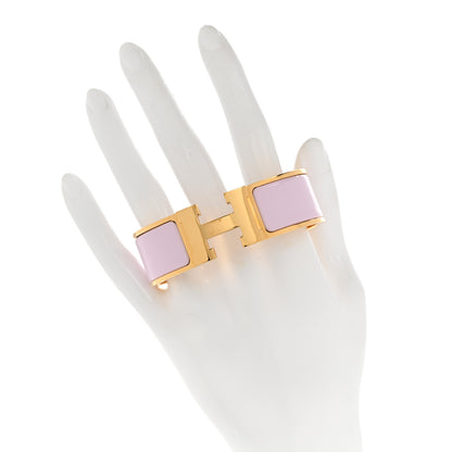 Hermes Enamel Wide Clic Clac H Bracelet PM Rose Dragee 2 of 6