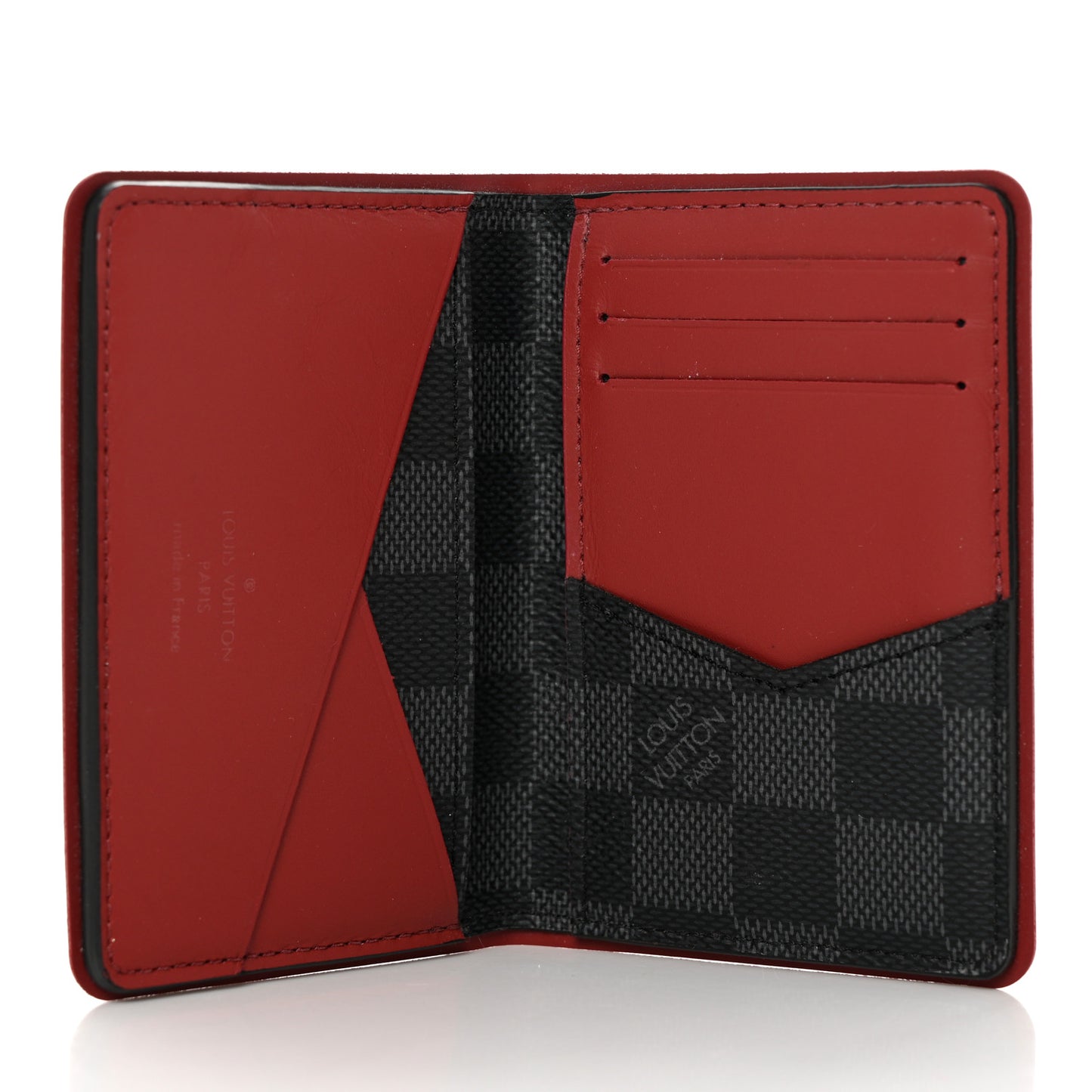 Damier Graphite Pocket Organizer Bordeaux