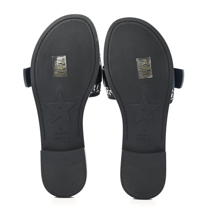 Christian Dior Nylon Oblique Dio(r)evolution Slide Sandals 40 Deep Blue 5 of 10
