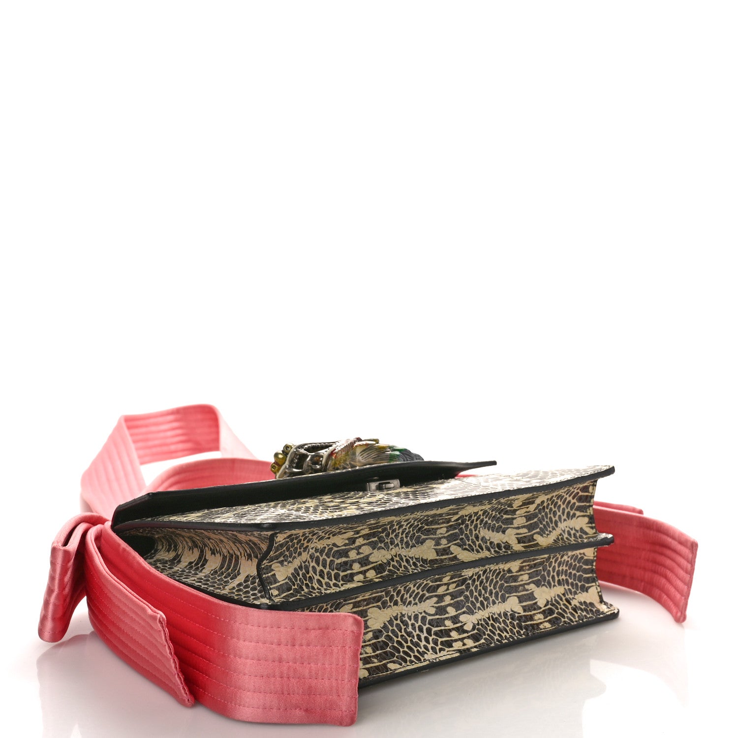 Gucci Snakeskin Naga Dragon Small Shoulder Bag Beige Pink 4 of 10