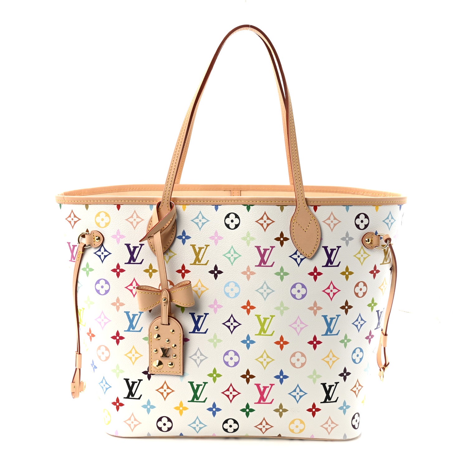 Louis Vuitton LV X TM Monogram Multicolor Neverfull MM White 1 of 10