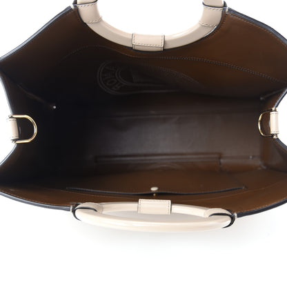 Fendi Vitello Liberty Plexiglass Stamp Patch Perforated Medium Runaway Shopper Tote Nuvola 5 of 9