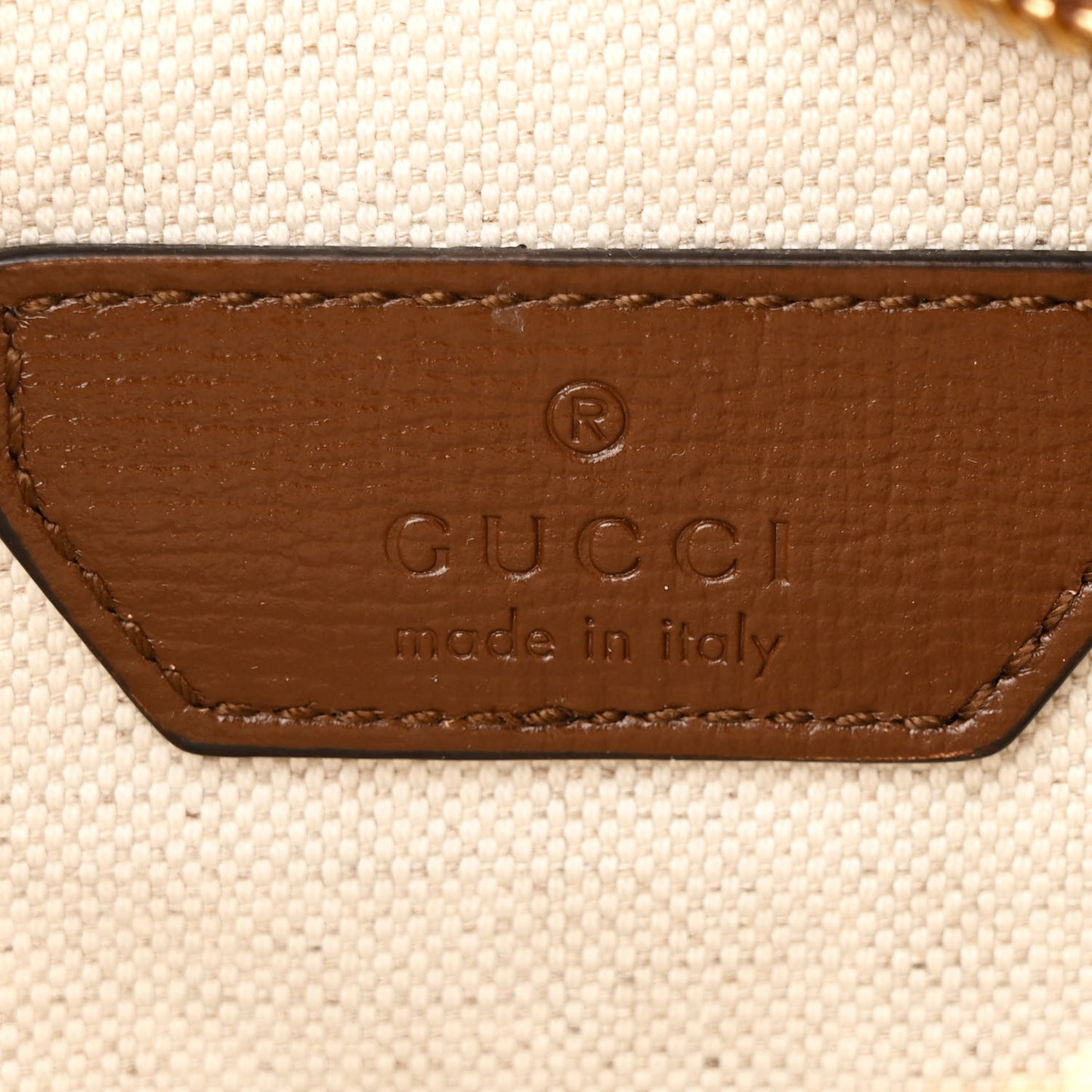 GG Supreme Monogram Textured Calfskin Retro Interlocking G Belt Bag Beige Ebony Brown Sugar