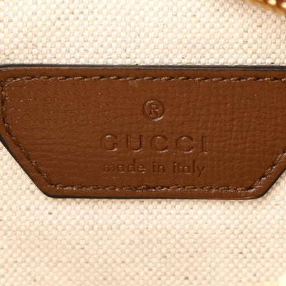Gucci GG Supreme Monogram Textured Calfskin Retro Interlocking G Belt Bag Beige Ebony Brown Sugar 6 of 10