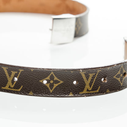 Louis Vuitton Monogram Ceinture Belt Silver Buckle 80 32 9 of 9