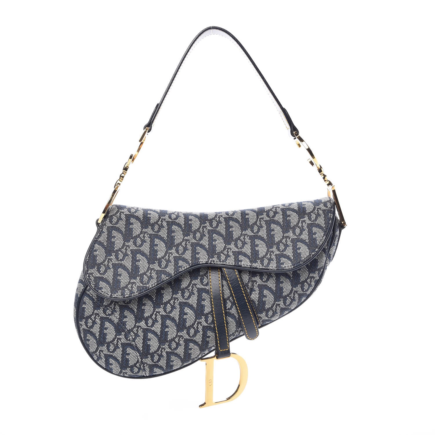 Christian Dior Monogram Saddle Bag Blue 1 of 9