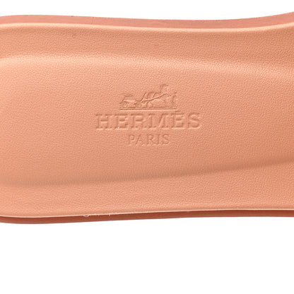 Hermes Box Calfskin Oran Sandals 37 Granit Rose 7 of 9