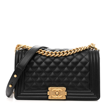 Chanel Caviar Quilted Medium Boy Flap Black 1 of 8