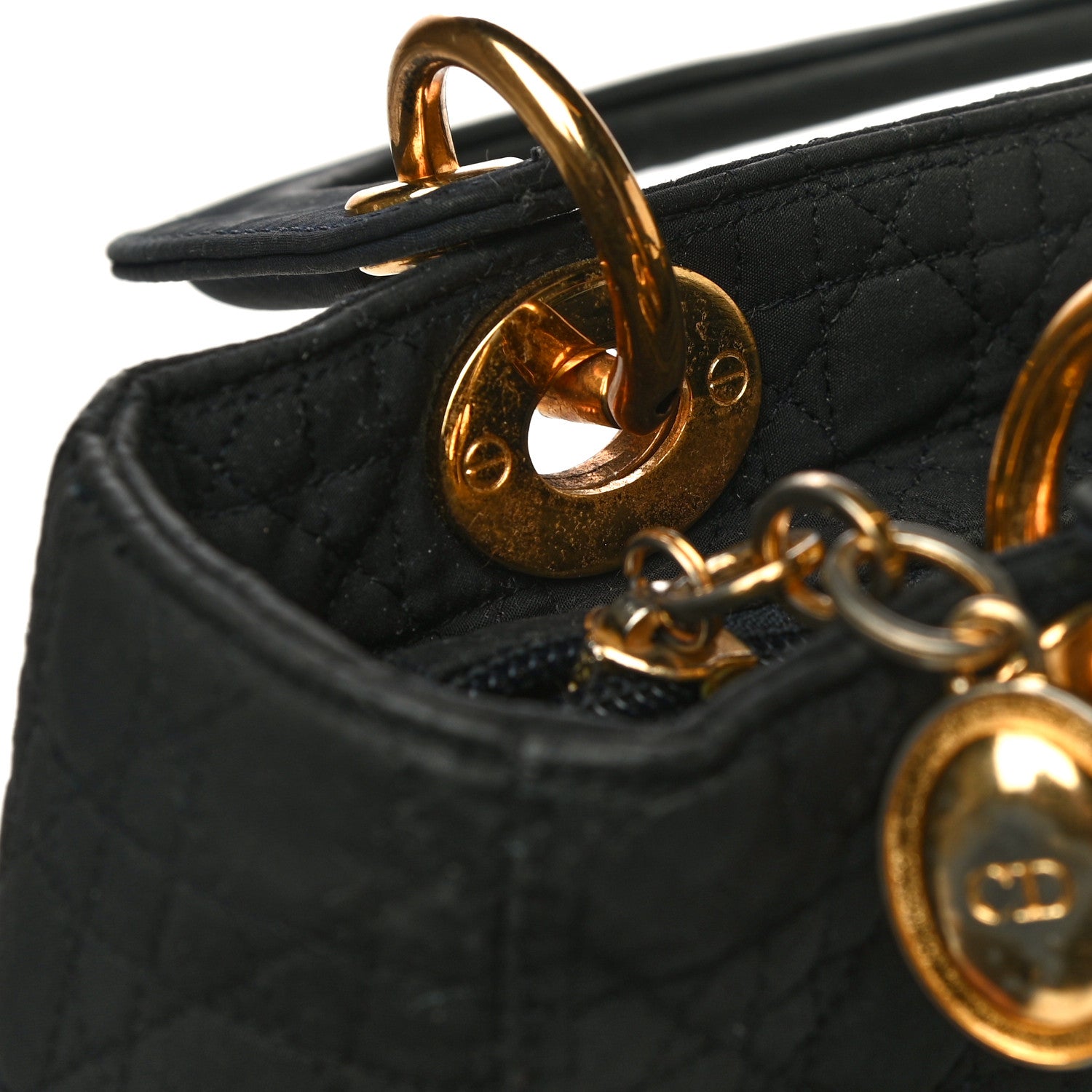 Christian Dior Nylon Cannage Medium Lady Dior Black 14 of 22