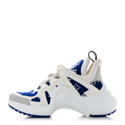 Louis Vuitton Jacquard Since 1854 Monogram LV Archlight Sneakers 37 White Grey 37 White Blue 1 of 10