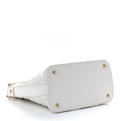 Chanel Glazed Calfskin Quilted State Of The Art Hobo White 4 of 12