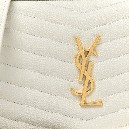 Saint Laurent Grain De Poudre Matelasse Monogram Mini Lou Camera Bag Crema Soft 8 of 10