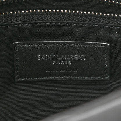 Saint Laurent Lambskin Quilted Toy Loulou Puffer Monogram Chain Satchel Storm 7 of 9