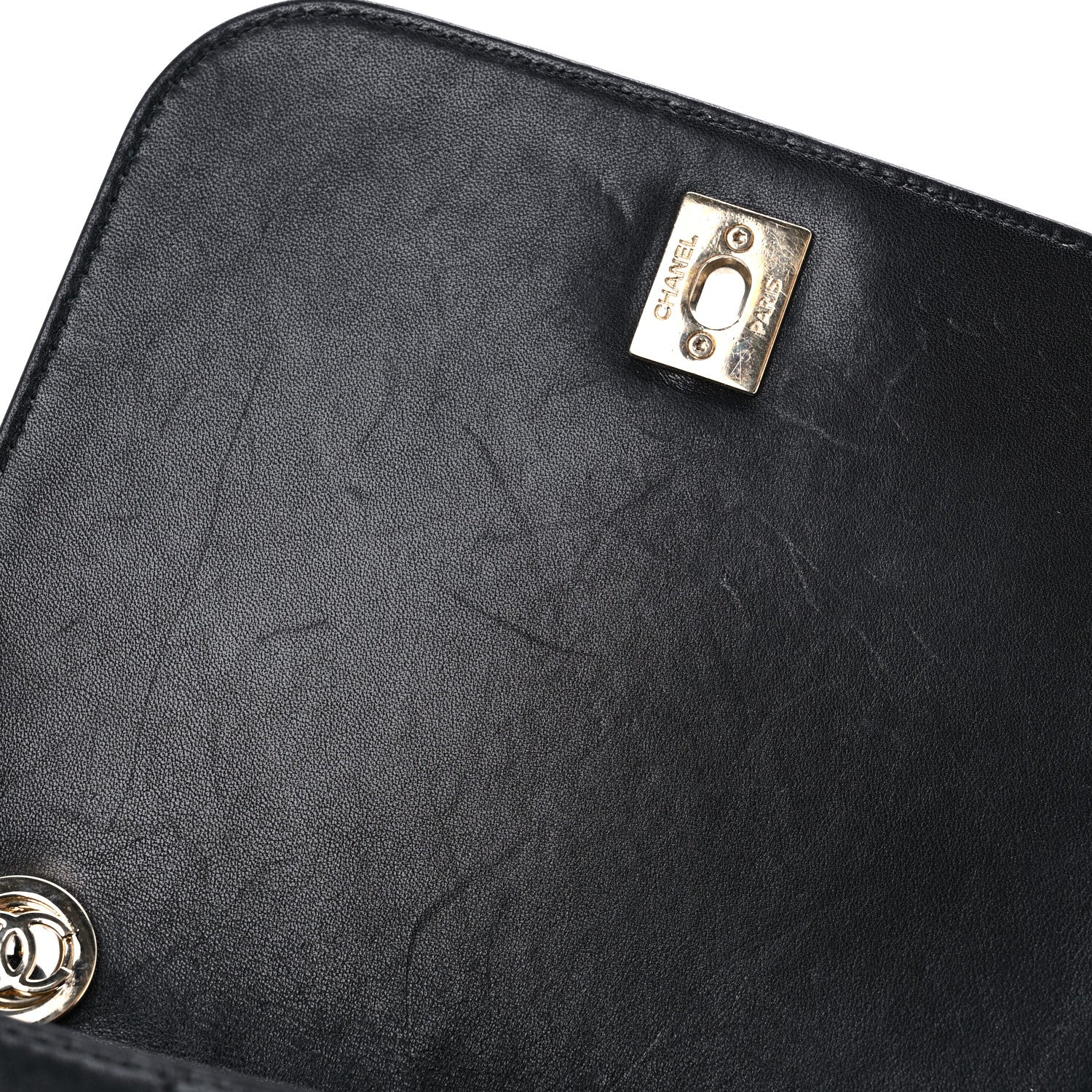 Chanel Calfskin Stitched Small Covered CC Flap Bag Black 15 of 16