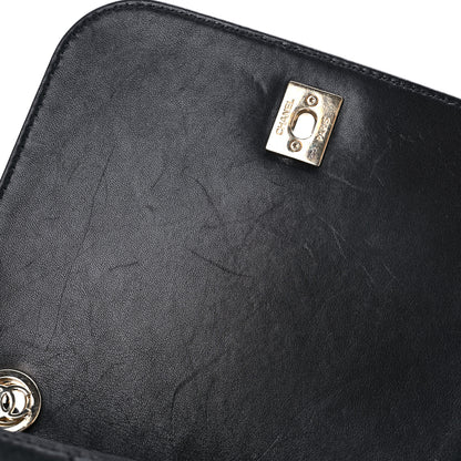 Chanel Calfskin Stitched Small Covered CC Flap Bag Black 15 of 16