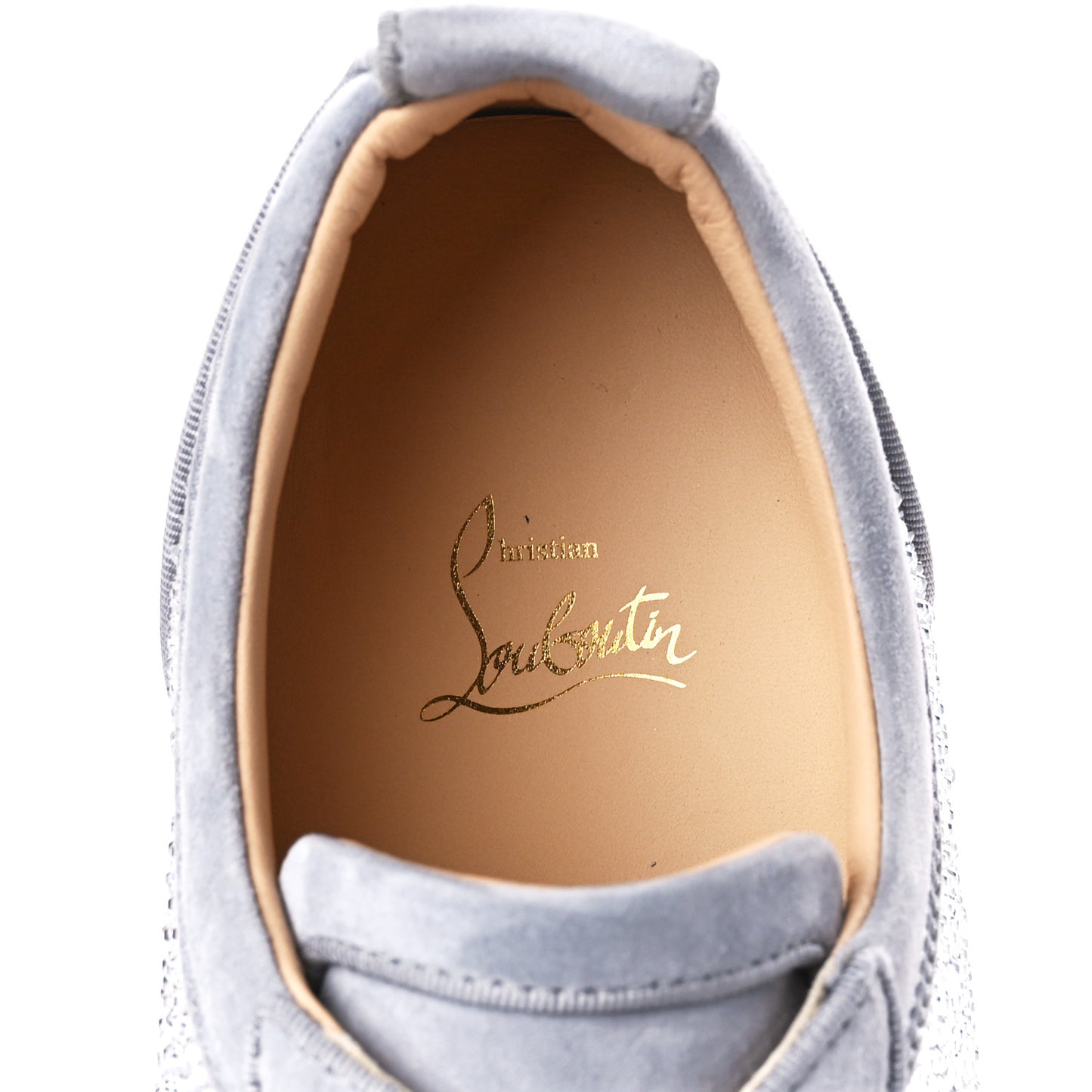 Veau Velours Strass Mens Louis Junior Flat Sneakers 44.5 Cry Blue Shade