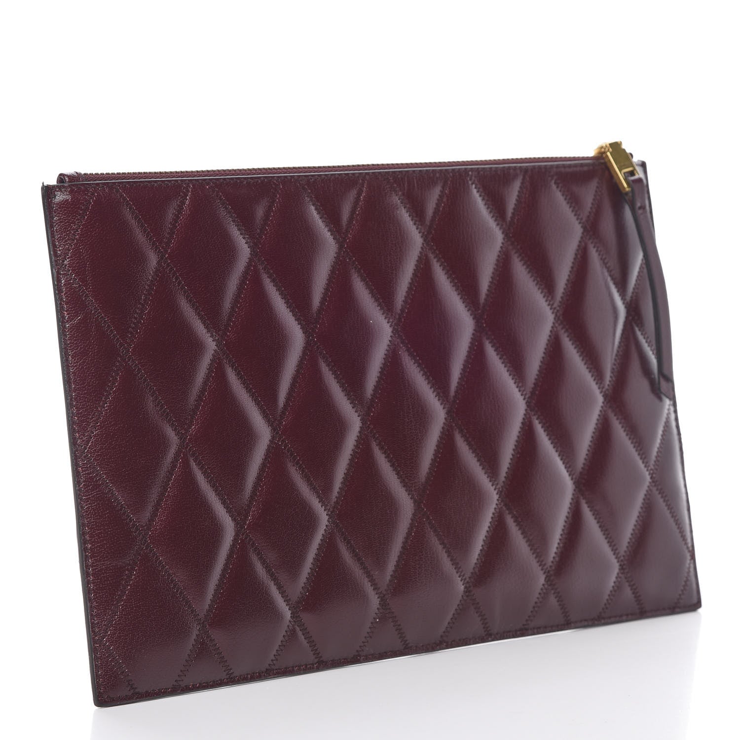 Givenchy Goatskin Quilted Diamond Pouch Aubergine 3 of 8