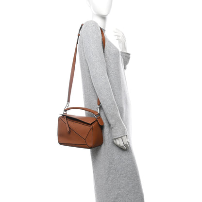 Loewe Calfskin Small Puzzle Bag Tan 2 of 10