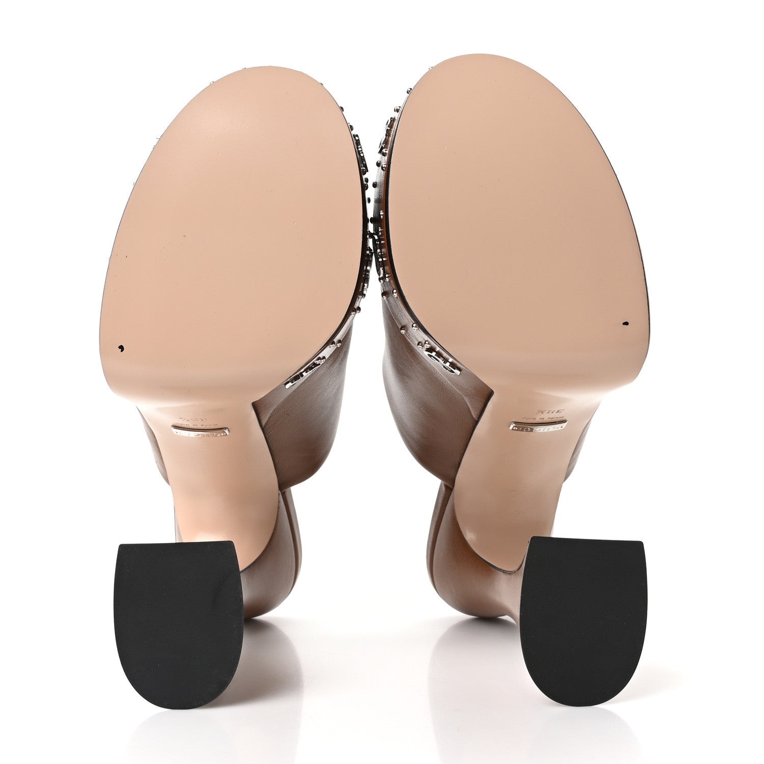 Gucci Malaga Kid Janaya 150mm Platform Sandals 38.5 Cuir 6 of 10