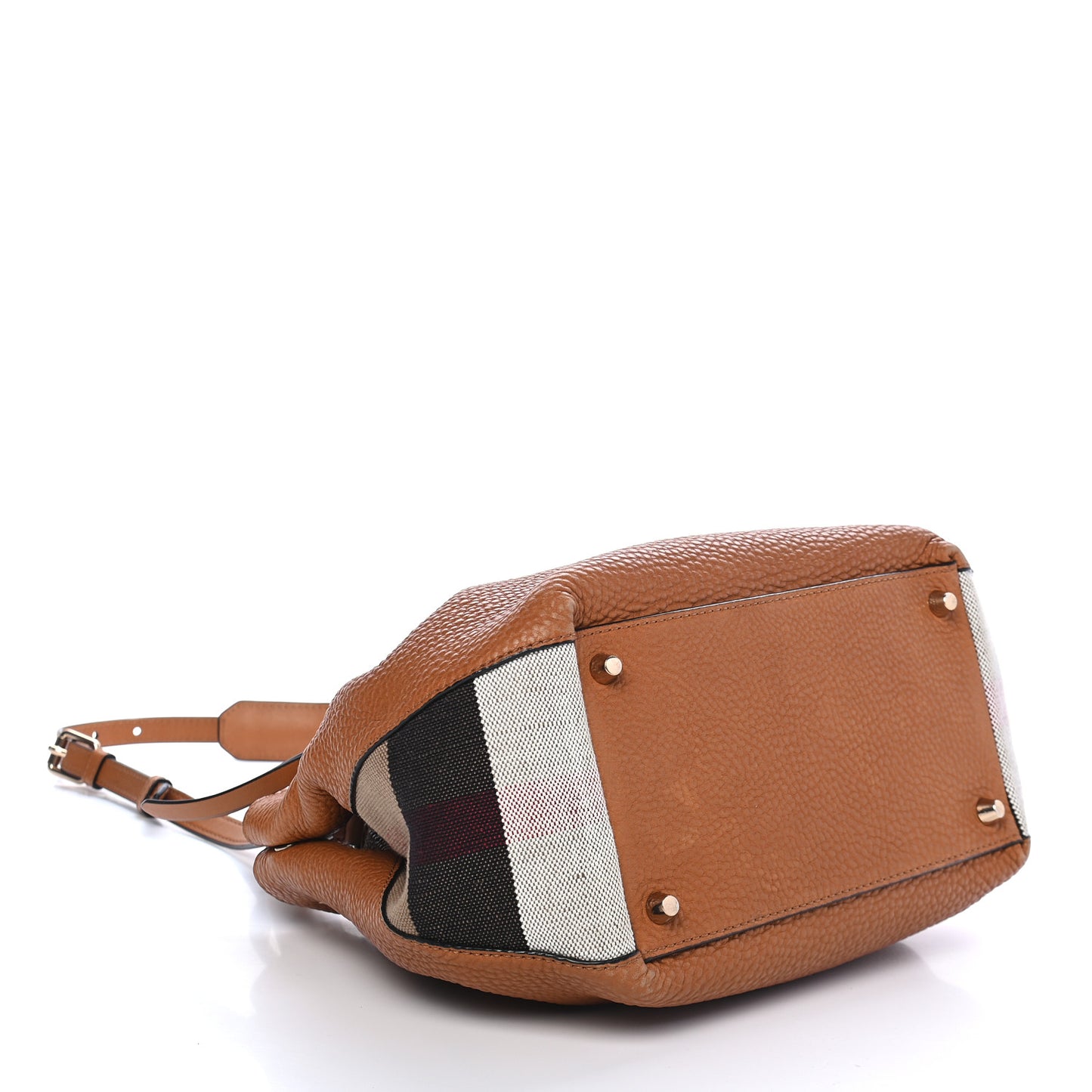 Grainy Calfskin House Check Small Maidstone Saddle Brown