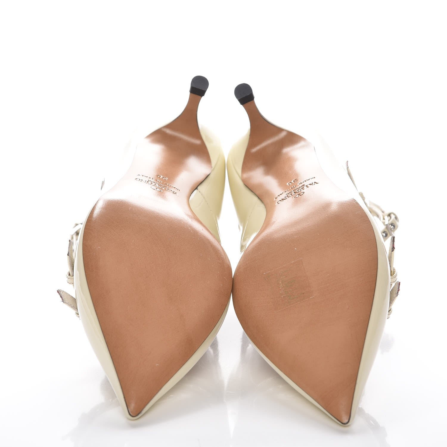 Valentino Garavani Patent Love Latch 50mm Pumps 36 Light Ivory Poudre 6 of 9