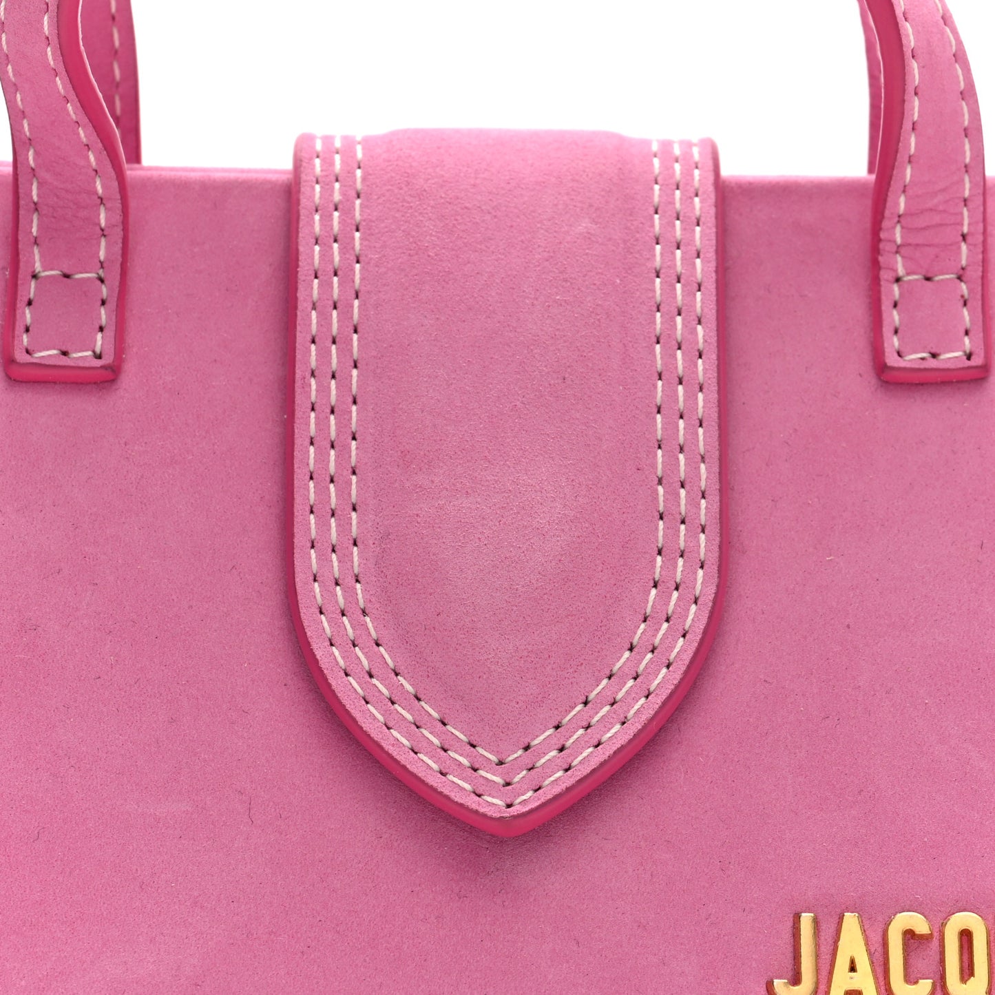 Nubuck Le Porte Top Handle Bag Pink