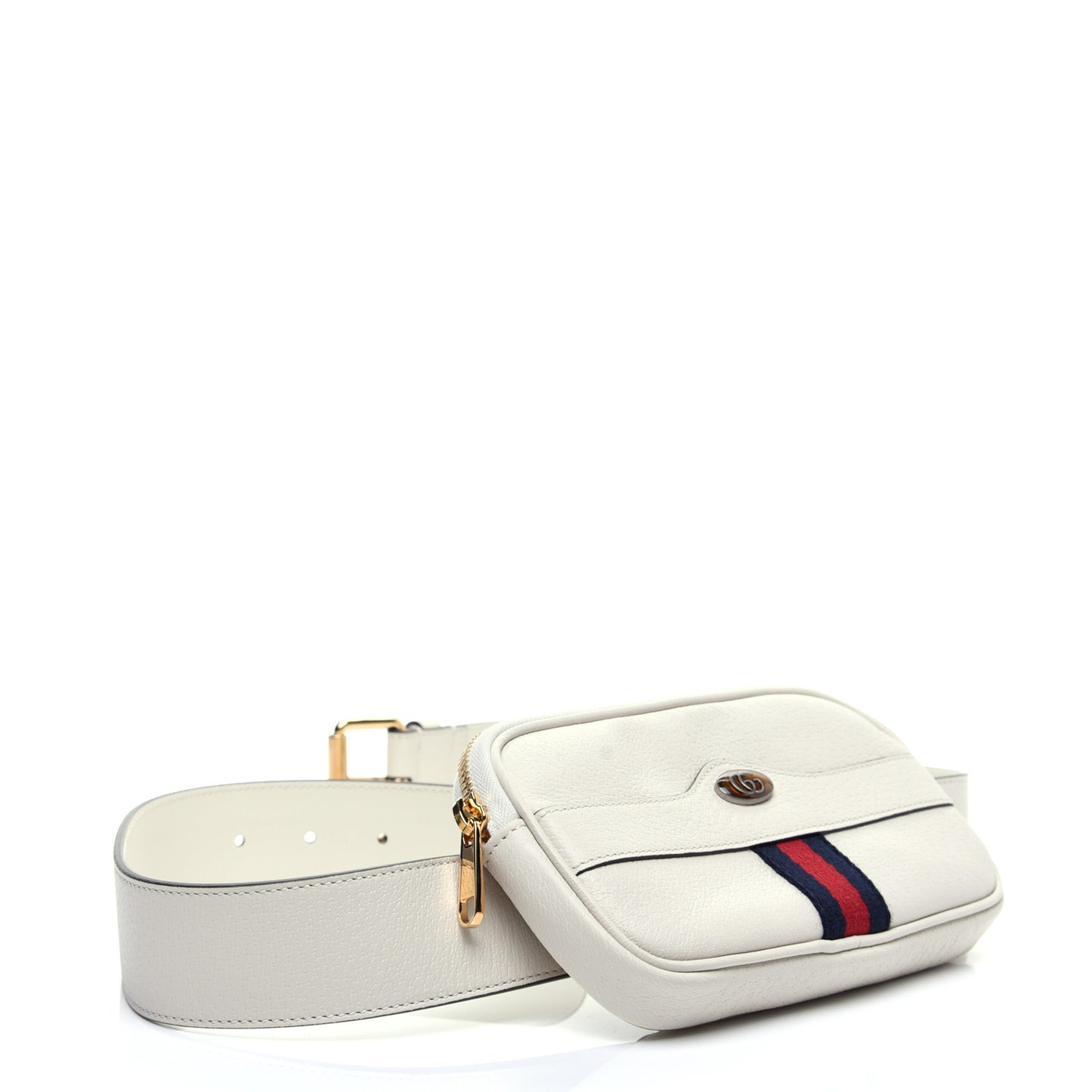 Grained Calfskin Ophidia Belted iPhone Case 85 34 White