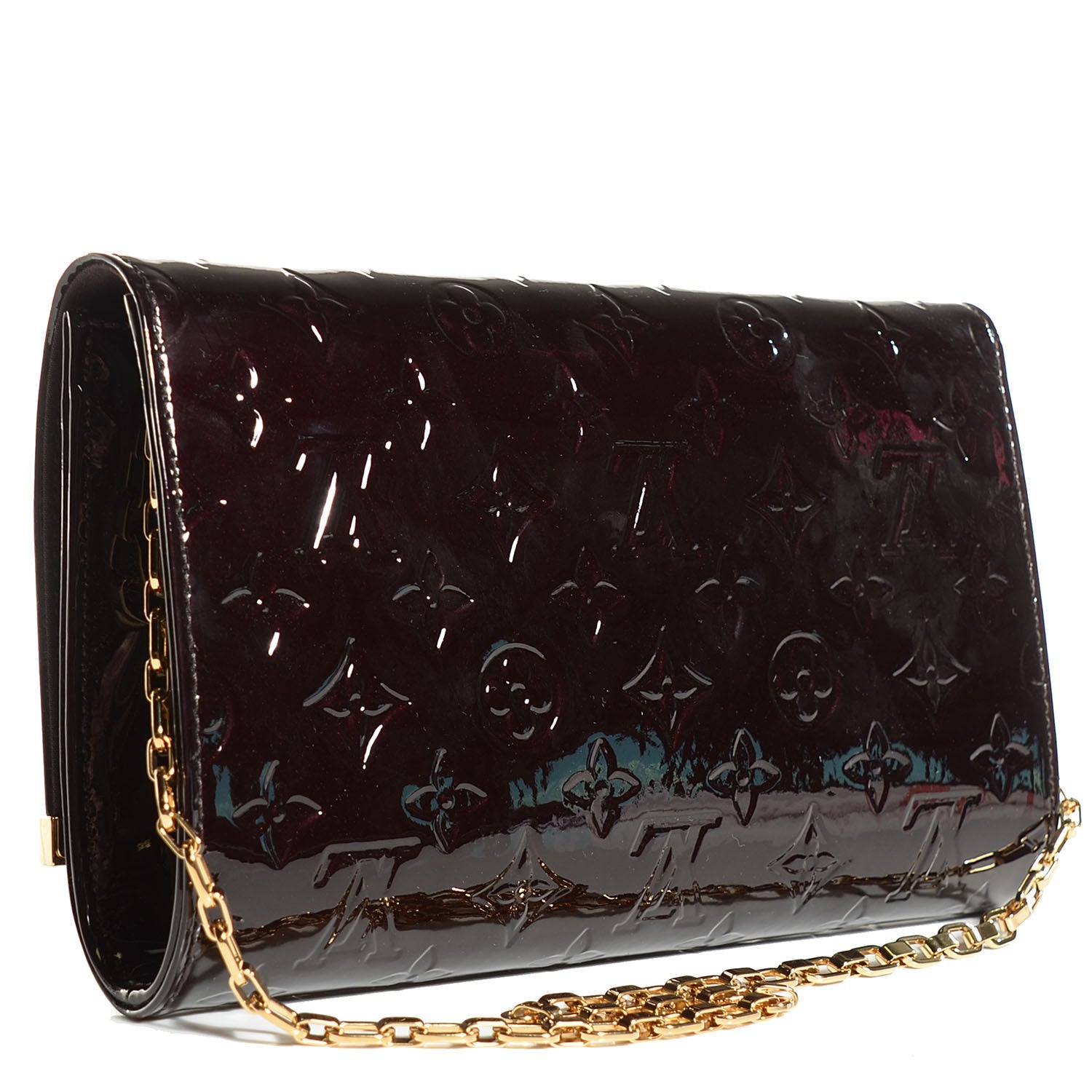 Louis Vuitton Vernis Ana Clutch Amarante 3 of 8