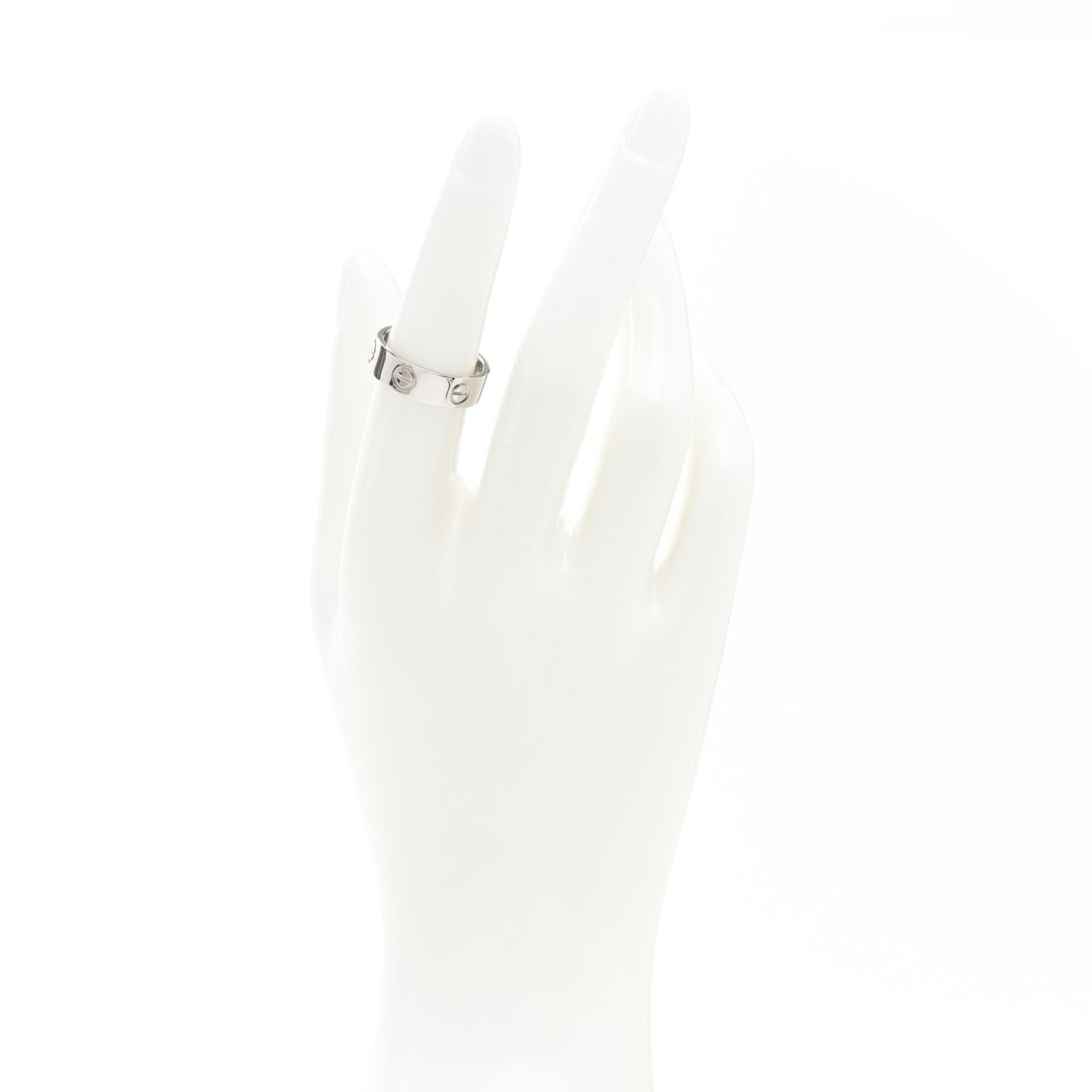 18K White Gold 5.5mm LOVE Ring 52 6