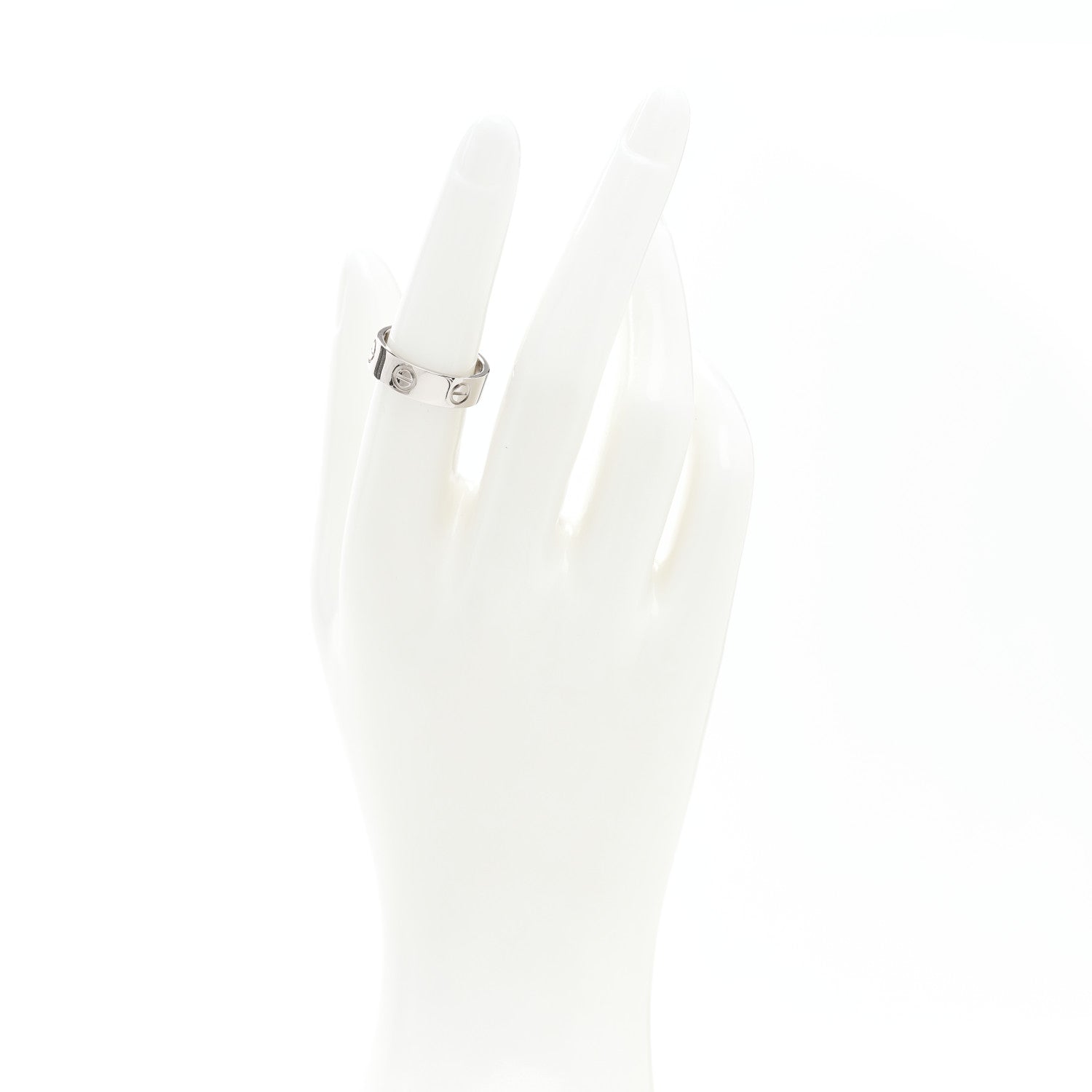 Cartier 18K White Gold 5.5mm LOVE Ring 52 6 2 of 4