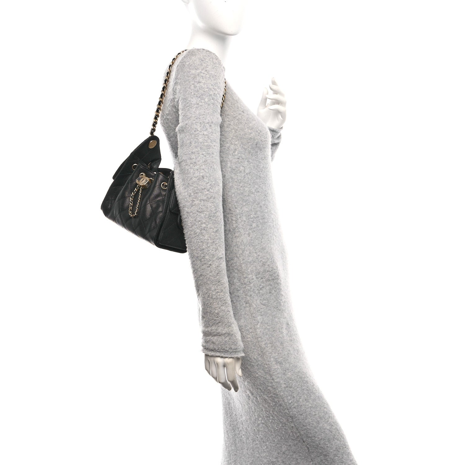 Chanel Caviar Quilted Mini Chanel 25 Handbag Black 2 of 11