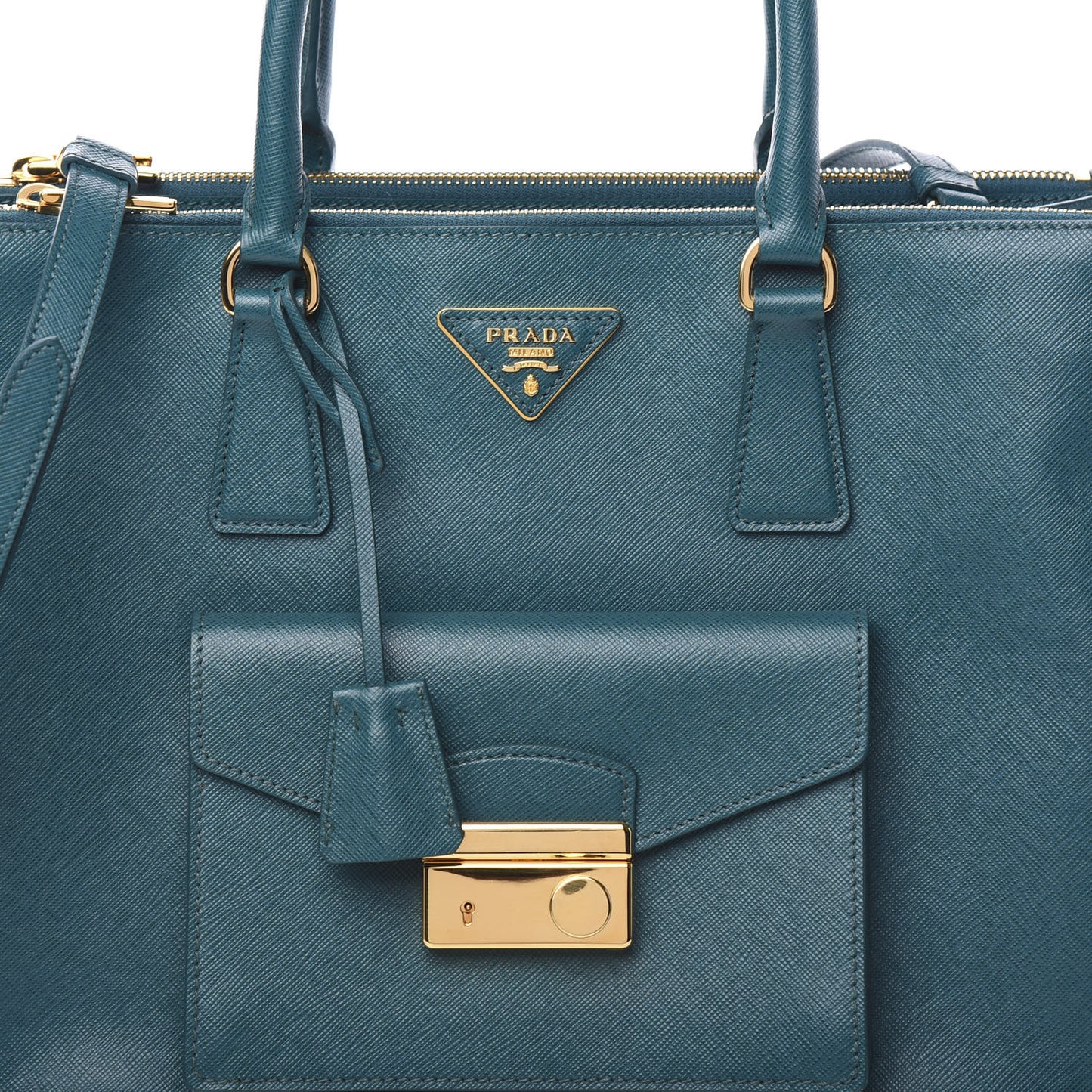 Saffiano Lux Galleria Front Pocket Tote Ottanio