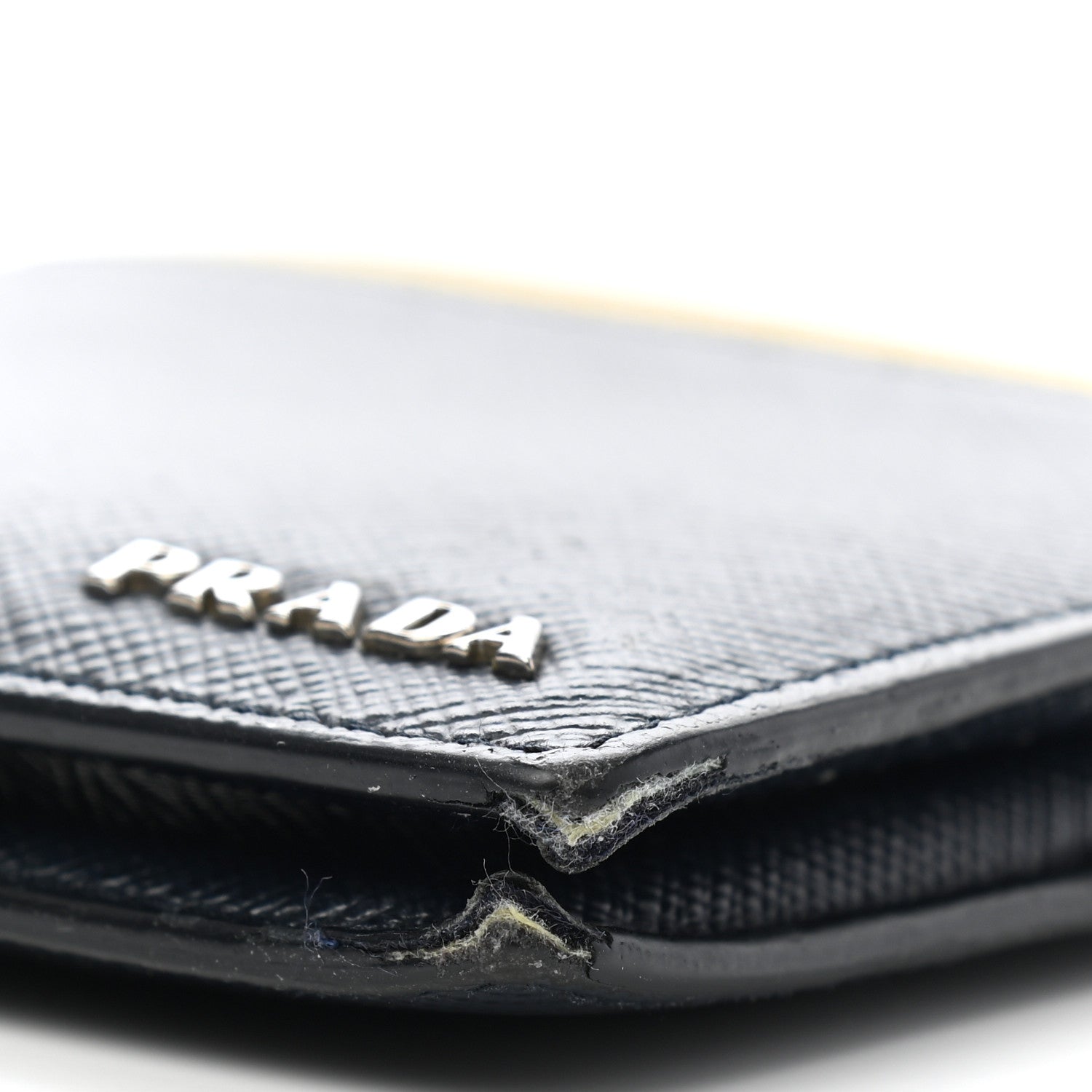 Prada Saffiano Bi-Fold Wallet Baltico Girasole 10 of 10