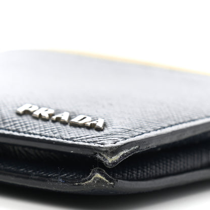 Prada Saffiano Bi-Fold Wallet Baltico Girasole 10 of 10