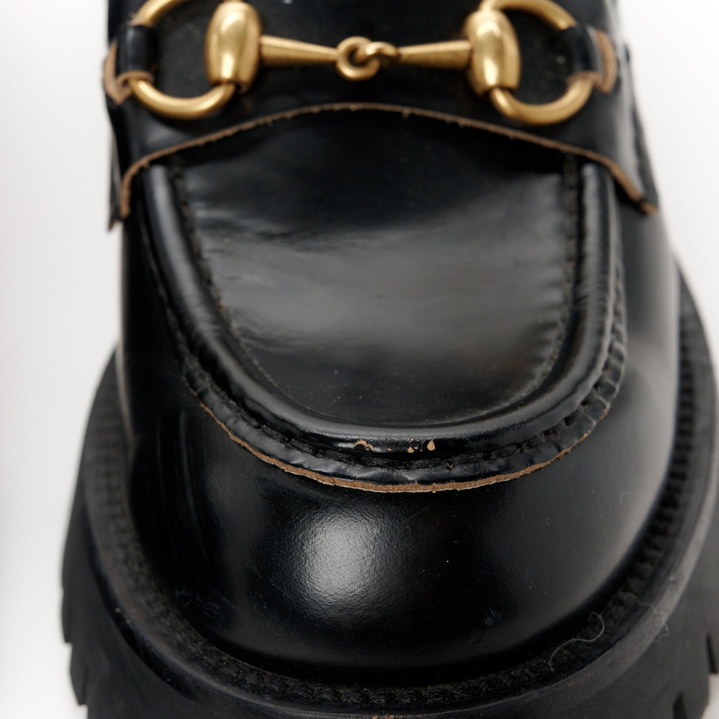 Cordovan Lux Womens Harald Horsebit 25mm Platform Loafers 39.5 Black